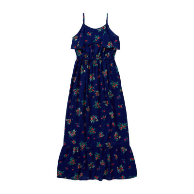 girls navy maxi dress