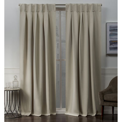 Exclusive Home Curtains Sateen Button Energy Saving Blackout Back