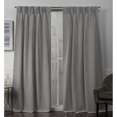 Exclusive Home Curtains Sateen Double Pinch Pleat Energy Saving