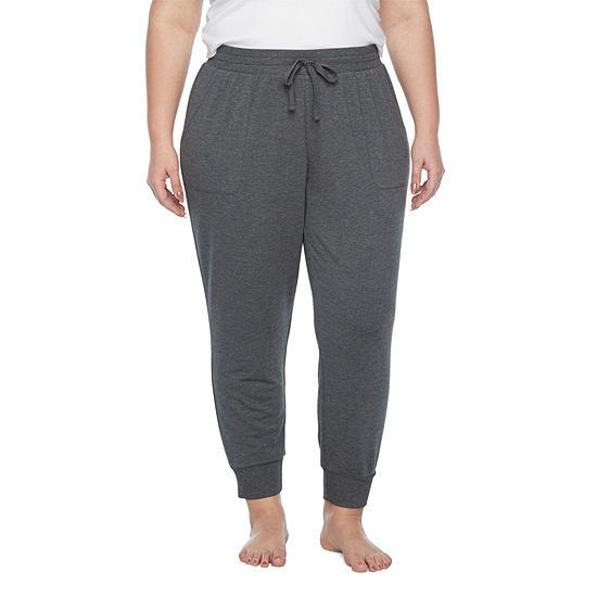 Ambrielle Womens-Plus French Terry Jogger
