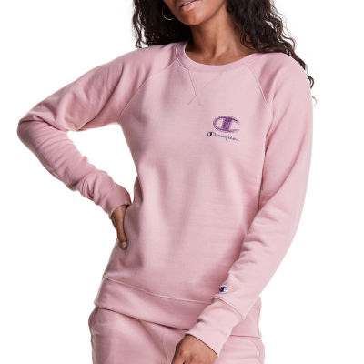 champion womens crew neck long sleeve sweatshirt