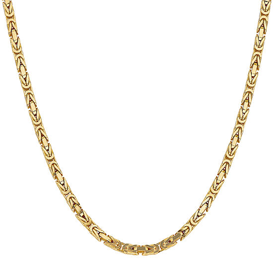 14K Gold 20 Inch Solid Byzantine Chain Necklace