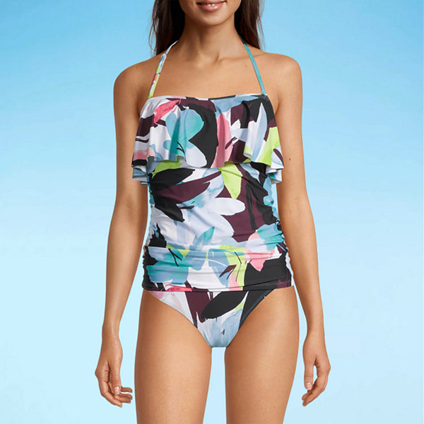Sonnet Shores Lined Leaf Tankini Swimsuit Top