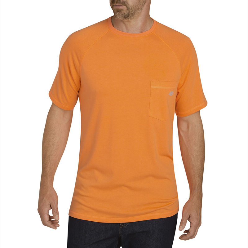 Dickies Short Sleeve Tech Smart Temp Tee, Mens, Size Xx-Large, Orange