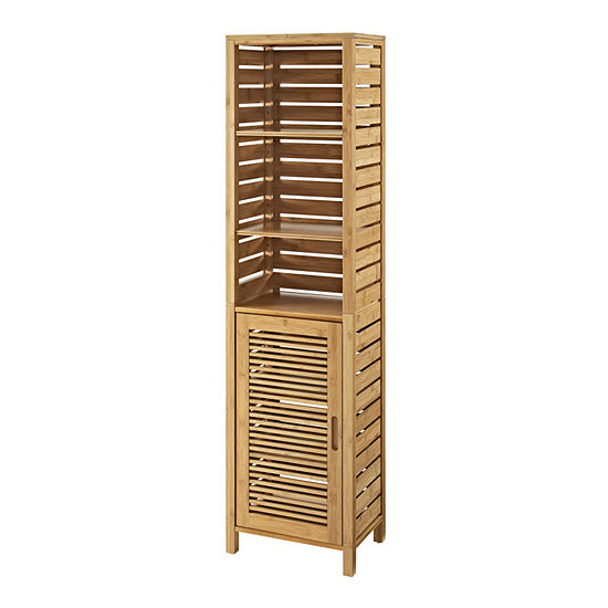 Bracken Tall Bathroom Cabinet Color Natural Bamboo Jcpenney
