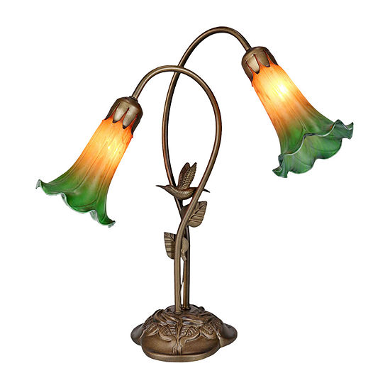 Dale Tiffany Humming Bird Lily Desk Lamp Color Geenamber Jcpenney