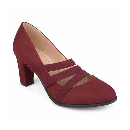 Vintage Shoes, Vintage Style Shoes Journee Collection Womens Loren Pumps Stacked Heel 12 Medium Red $52.49 AT vintagedancer.com