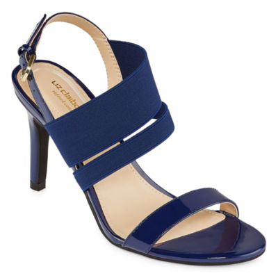 liz claiborne womens keegan pumps elastic pointed toe stiletto heel