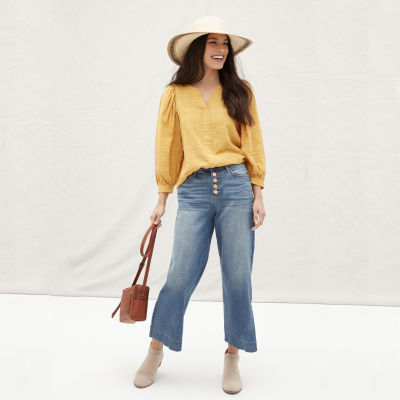 jcpenney ana wide leg jeans