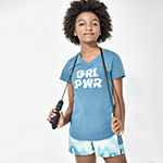 Xersion Pull-On Little & Big Girls Mid Rise Adjustable Waist Running Short