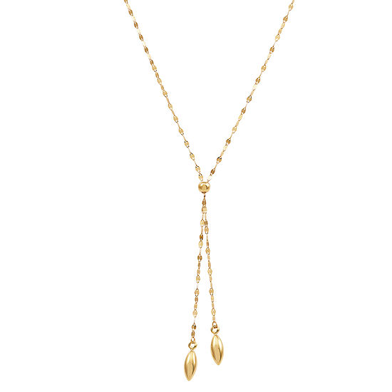 Womens 14K Gold Y Necklace - JCPenney