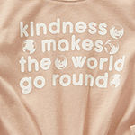 Okie Dokie Toddler Girls Crew Neck Long Sleeve Graphic T-Shirt