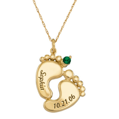 personalized footprint necklace