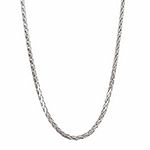 14K White Gold Diamond-Cut Wheat Chain Necklace