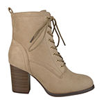 Journee Collection Womens Baylor Booties Stacked Heel