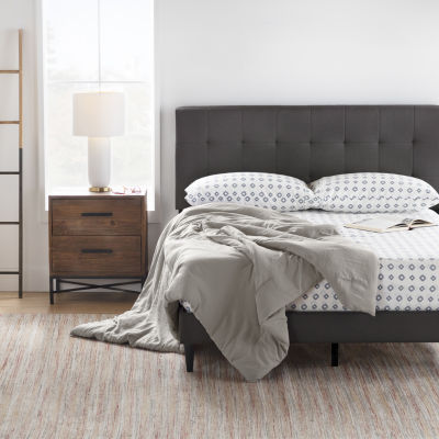 The Dream Collection by Lucid® Upholstered Square Tufted Platform Bed