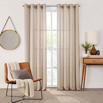 Fieldcrest Arden Solid Cotton Sheer, Jcpenney Living Room Sheer Curtains