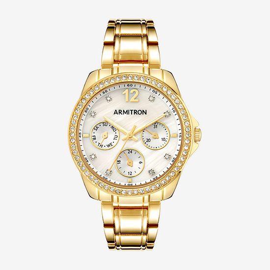 Armitron Now Womens Crystal Accent Gold Tone Bracelet Watch 75/5640mpgp