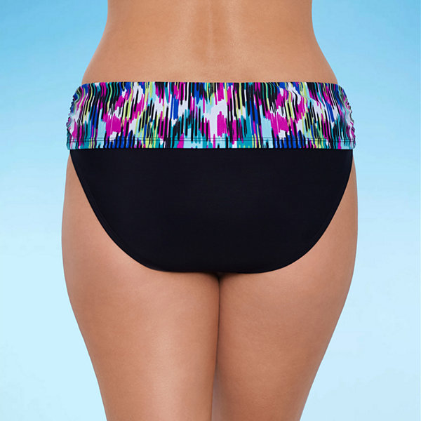 Sonnet Shores Womens Geo Linear Hipster Bikini Swimsuit Bottom