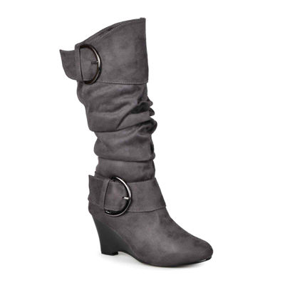 wedge slouch boots