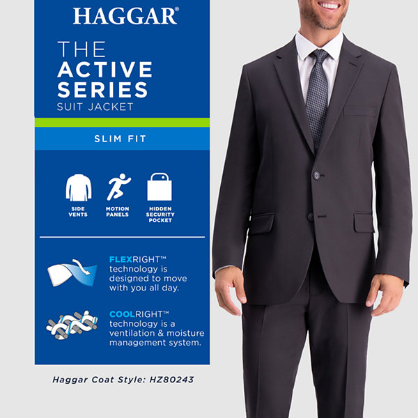 Haggar Men's Active Series Stretch Slim Fit Suit Separates Pants & Jackets