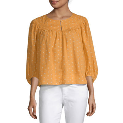 jcpenney yellow blouse