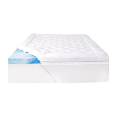 Sealy 3" Gel Comfort Fiber Mattress Topper, Color White JCPenney