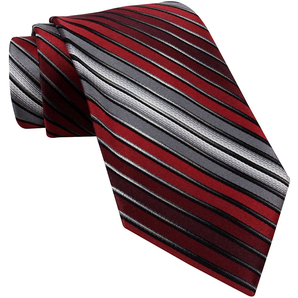 Van Heusen Shaded Stripe Tie, Red, Mens