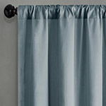Madison Park Eliza Embroidery Faux Silk Light-Filtering Back Tab Single Curtain Panel