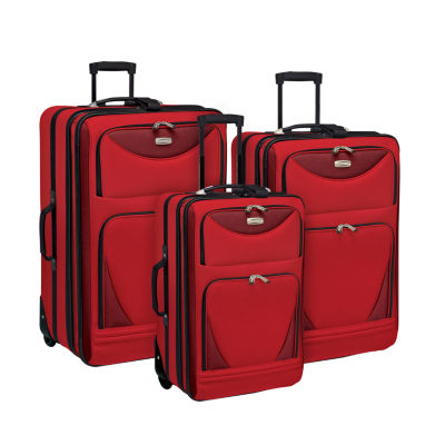 3 piece luggage set jcpenney