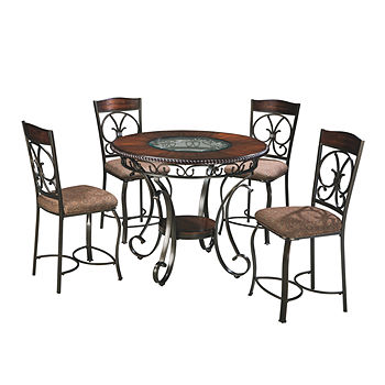 Glambrey 5 Piece Counter Height Dining Set, Signature Design By Ashley Glambrey Counter Height Dining Room Table