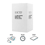 Lucid 2 Inch 5-Zoned Lavender Memory Foam Mattress Topper