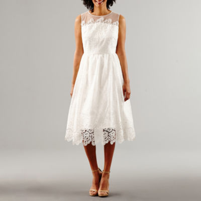 Melrose Sleeveless Fit & Flare Wedding Dress, Color: Ivory - JCPenney
