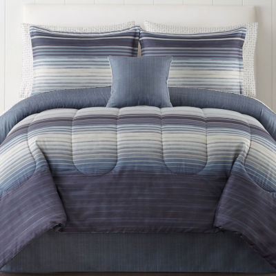 Studio Hudson Reversible Bedding Set Jcpenney Color Blue