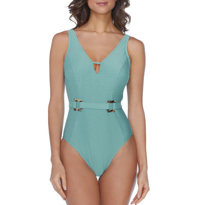 textured one piece swimsuit
