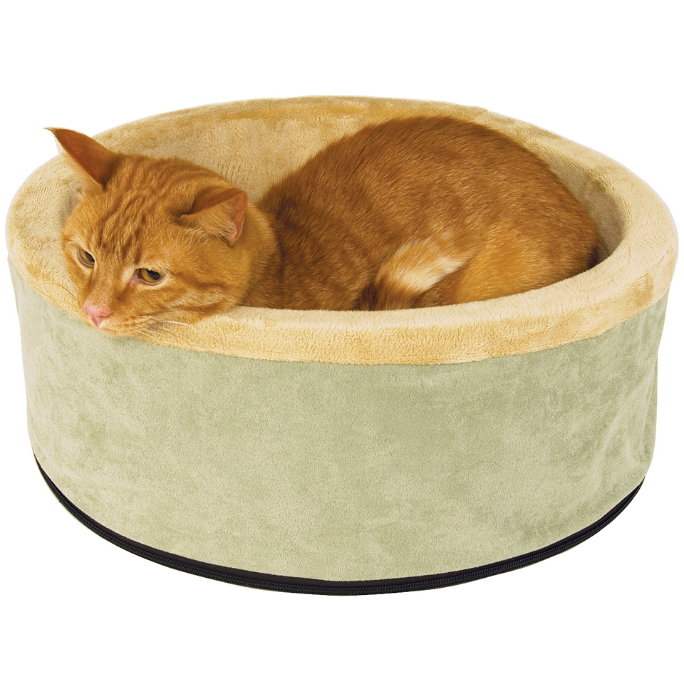Thermo Kitty Bed Heated Cat Bed, Tan