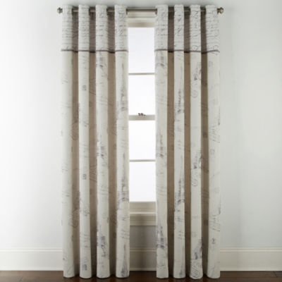 Jcpenney Home Paris Jacquard Grommet Top Curtain Panel Color