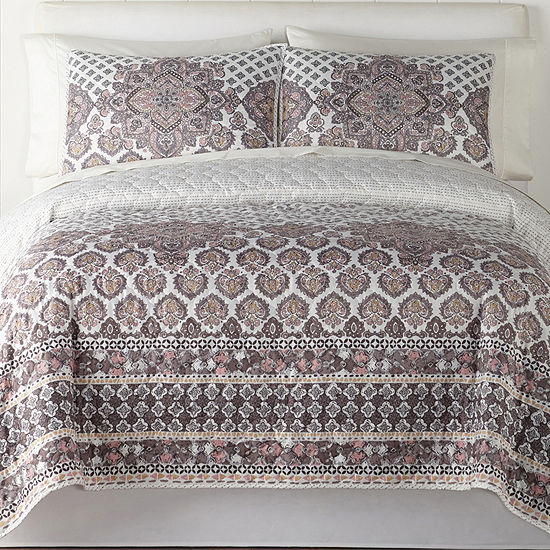 Home Expressions Modern Romance Medallion Quilt Set Color Multi