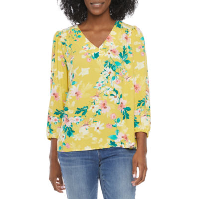 jcpenney yellow blouse