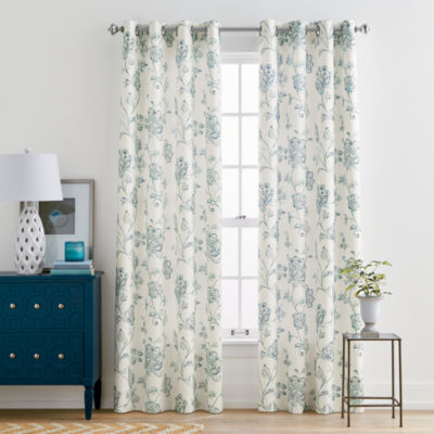 JCPenney Home™ Quinn Leaf Grommet-Top Curtain Panel - JCPenney