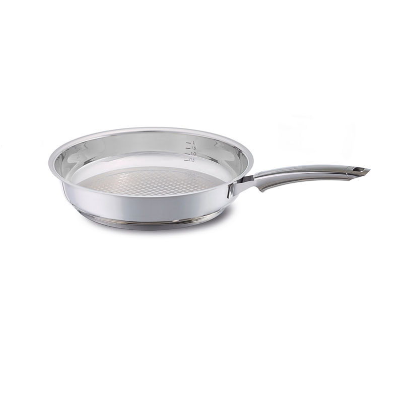 Fissler 8In Crispy Steelux Premium Fry Pan, Silver