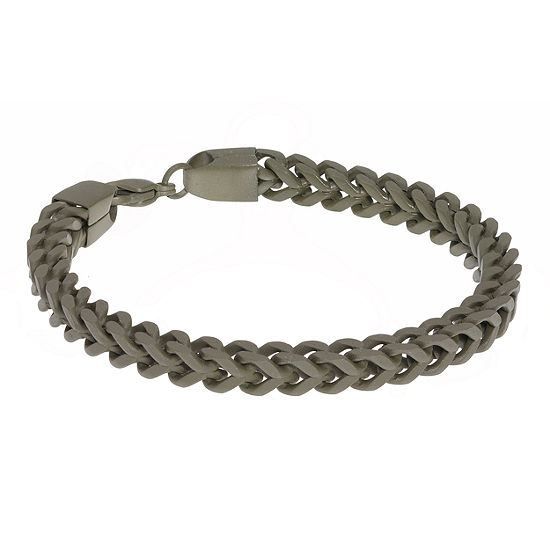 Stainless Steel 8 1/2 Inch Solid Wheat Chain Bracelet