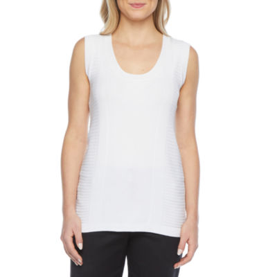 liz claiborne womens round neck sleeveless blouse