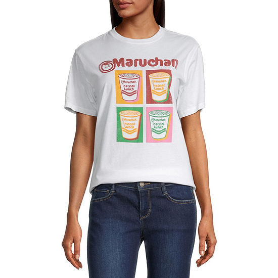 Maruchan Juniors Womens Boyfriend Graphic T-Shirt