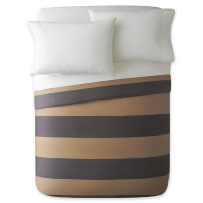 Jcpenney Home 300tc Blue Rugby Stripe Duvet Cover