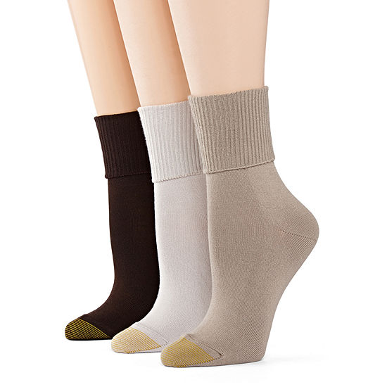 GoldToe® 3-pk. Ultra Soft Turn-Cuff Socks-JCPenney