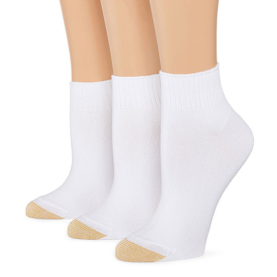 GoldToe® 3-pk. Ultra Soft Quarter Socks - JCPenney