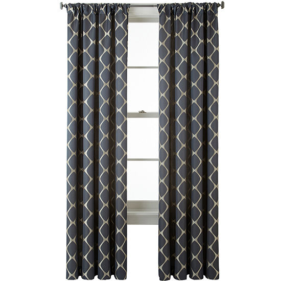 Studio Light-Filtering Rod Pocket Single Curtain Panel
