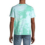 Mountain Dew Mens Crew Neck Short Sleeve Regular Fit Tie-Dye Graphic T-Shirt