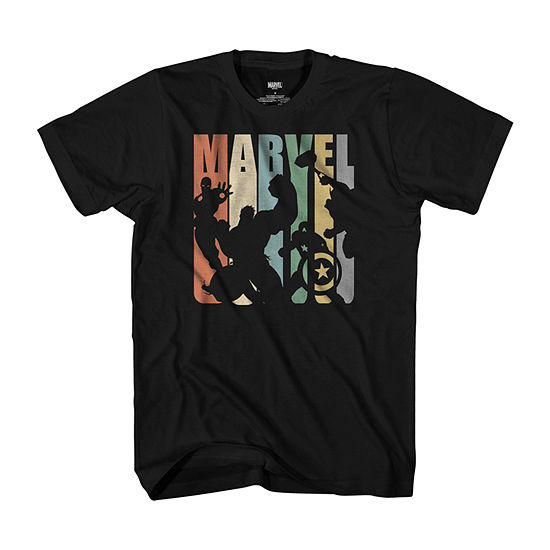 Mens Crew Neck Short Sleeve Regular Fit Avengers Marvel Graphic T-Shirt